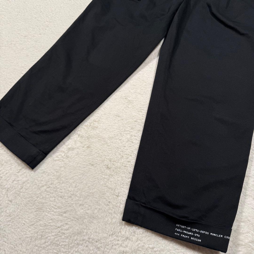 美品 タグ付 モンクレール×フラグメント 高年式 メンズ チノパン 踝丈 L 黒