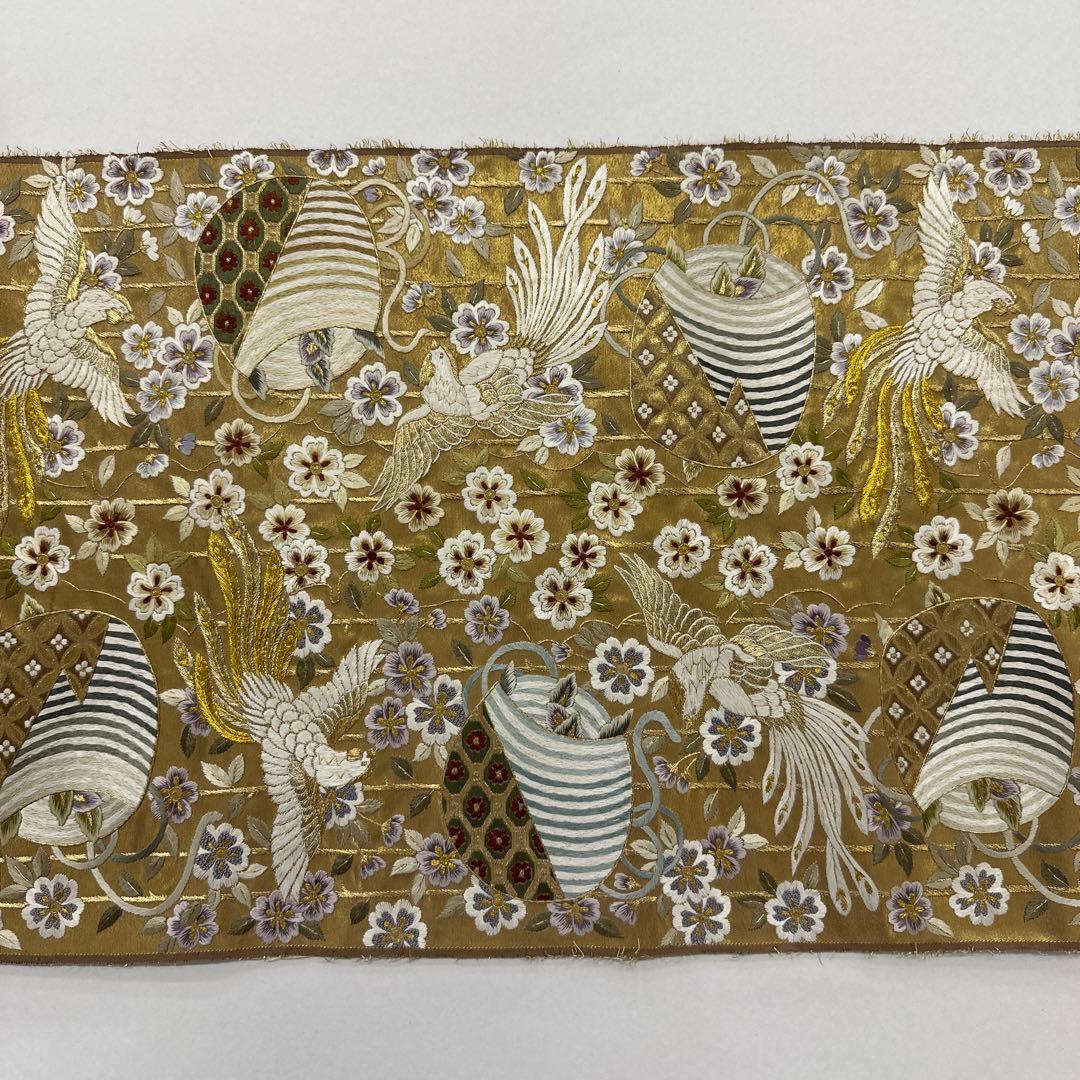 新品 正絹 袋帯 豪華 刺繍 蘇州 汕頭 相良 手織 引箔 未仕立品 4706