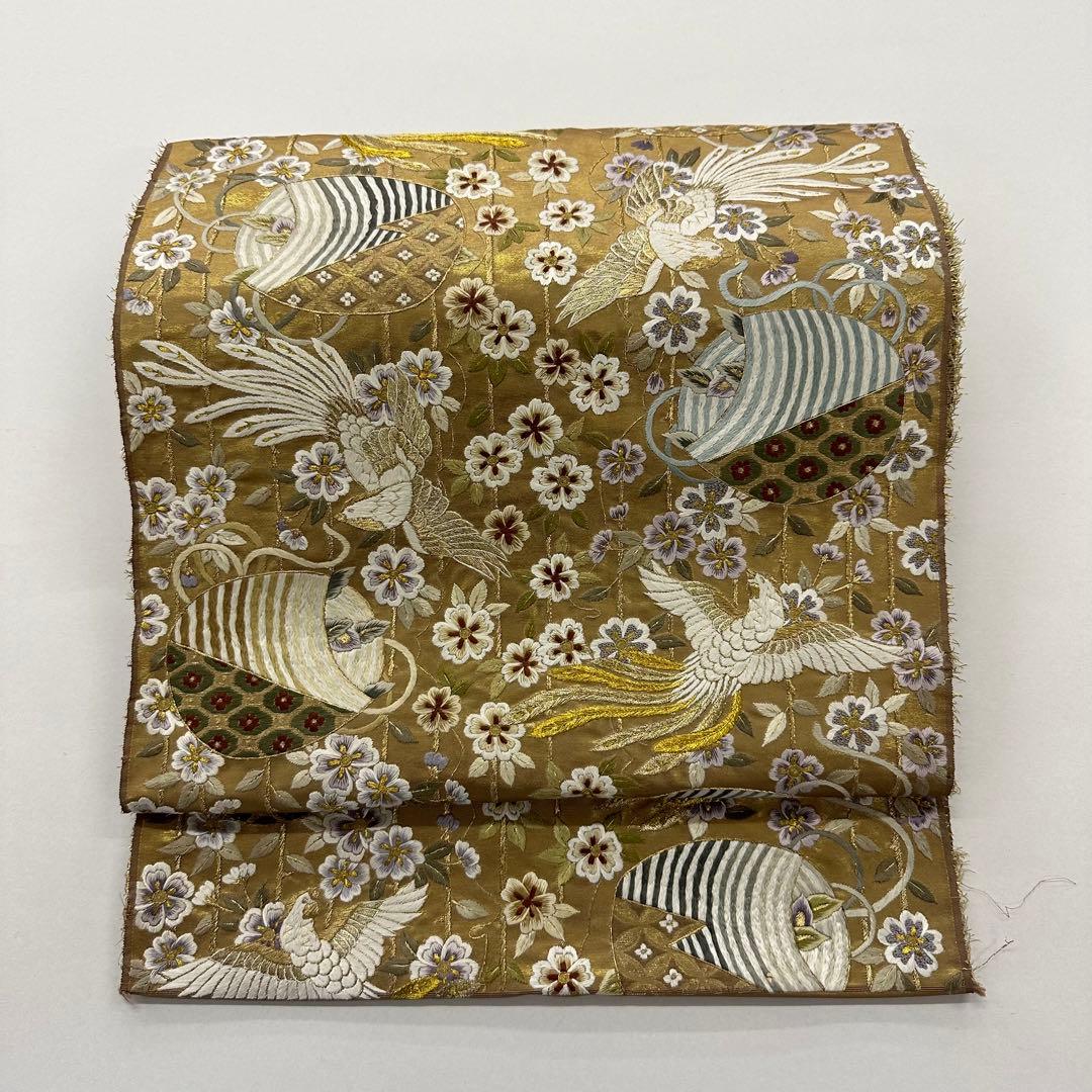 新品 正絹 袋帯 豪華 刺繍 蘇州 汕頭 相良 手織 引箔 未仕立品 4706