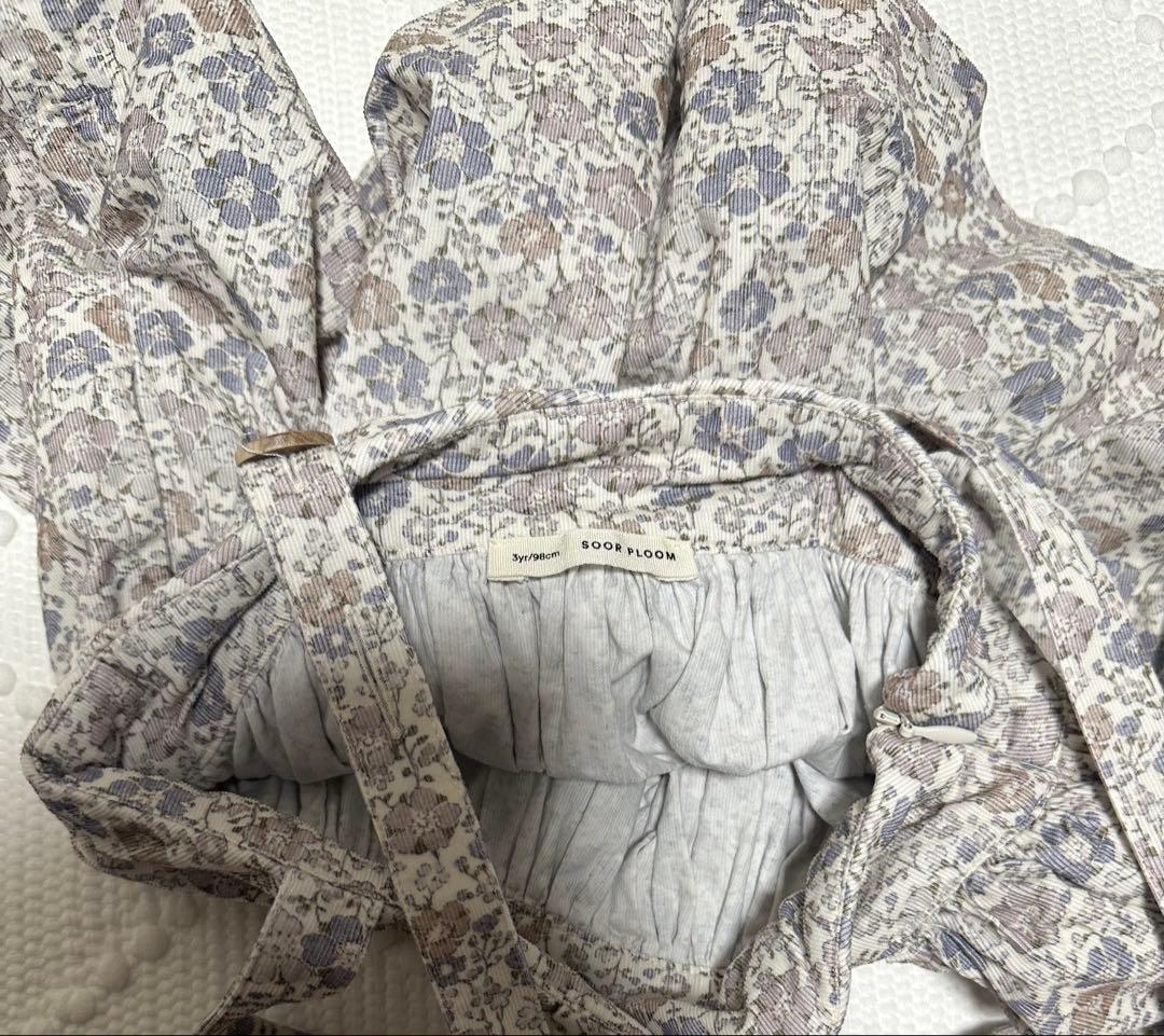 スカート soor ploom Enola Pinafore FloralPrint