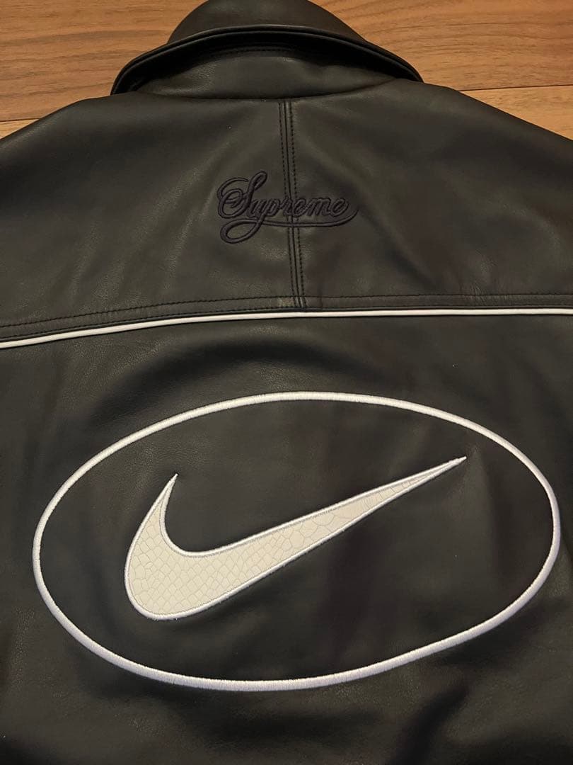 Supreme × Nike Leather Varsity Jacket