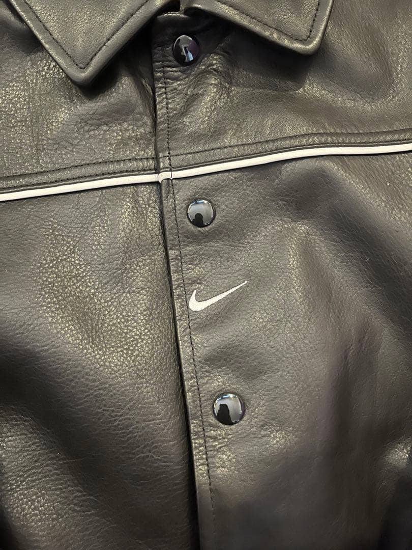 Supreme × Nike Leather Varsity Jacket
