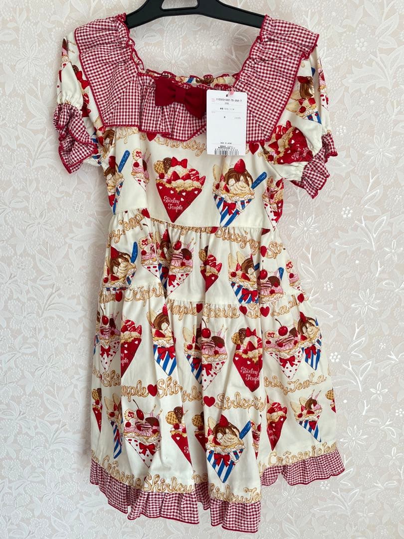 シャーリークレーププリント　ワンピース 110