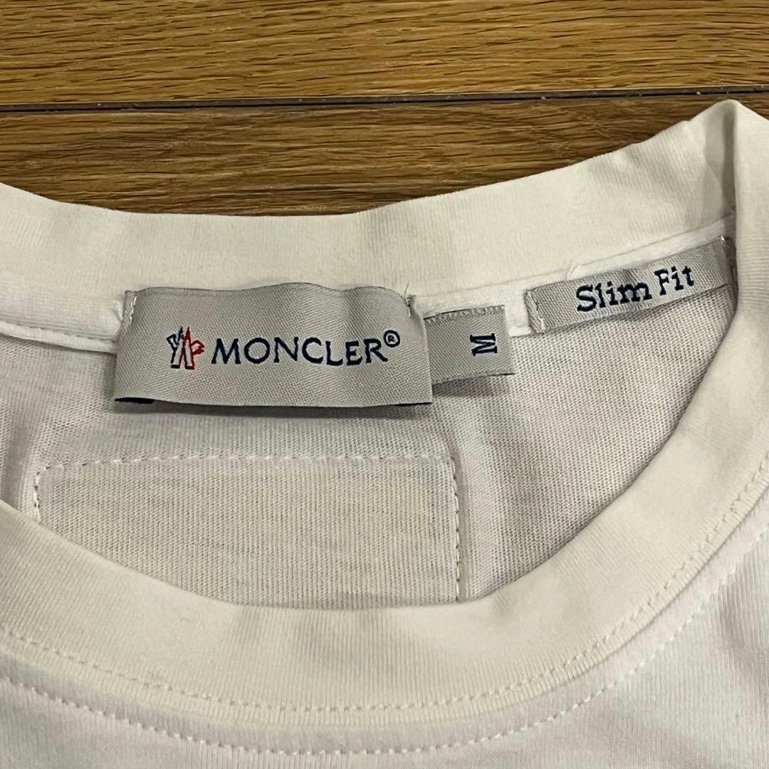 【試着のみ】MONCLER Tシャツ、モンクレール ロゴワッペン タグ袋あり