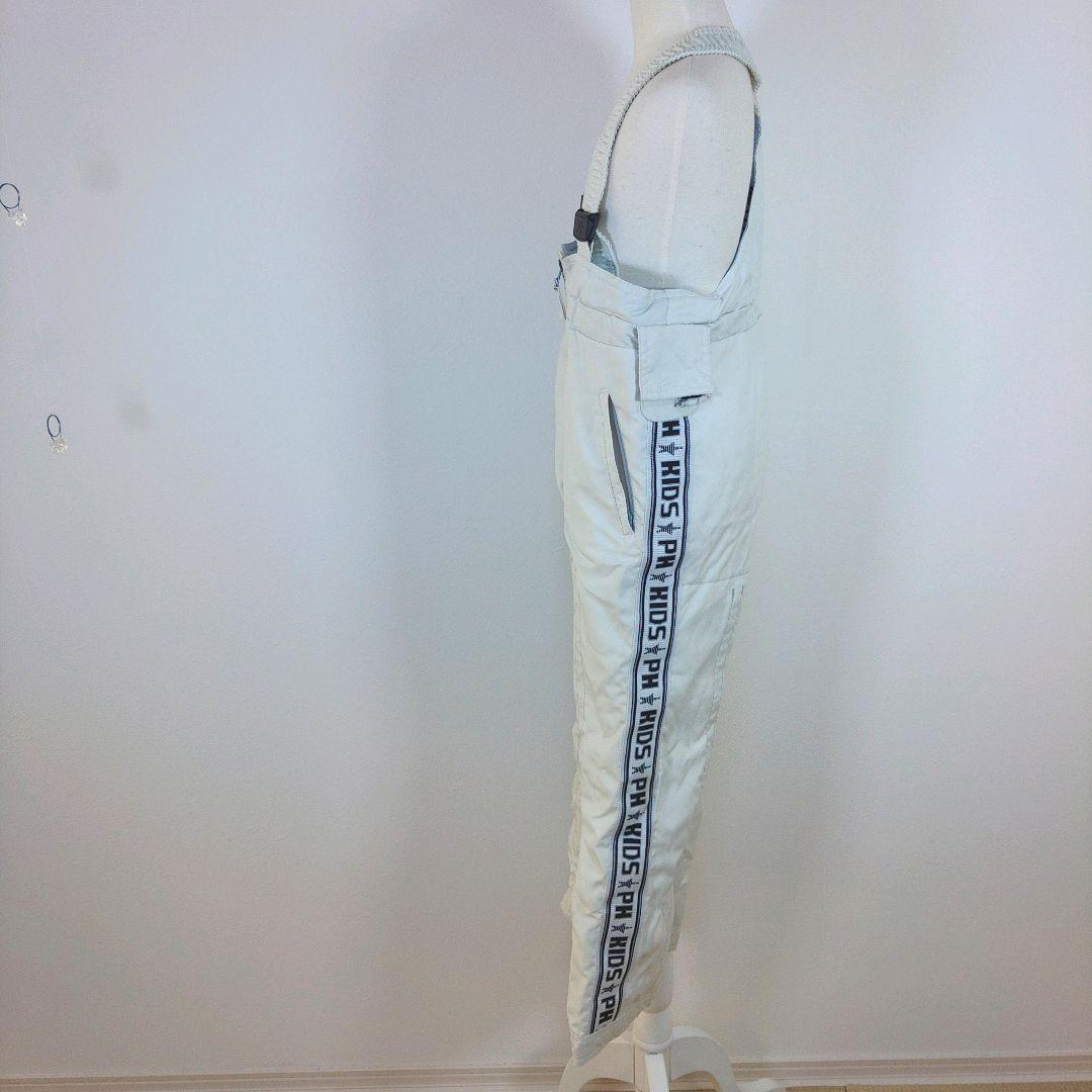 スキーウェア　キッズ　子供　130cm　男の子　白　黒　ゴーグル　グローブ