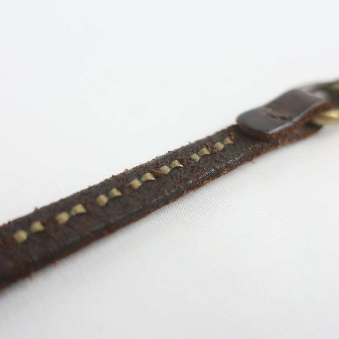 HTC 本革 レザー スタッズ ウォレットチェーン ブラウン メンズ