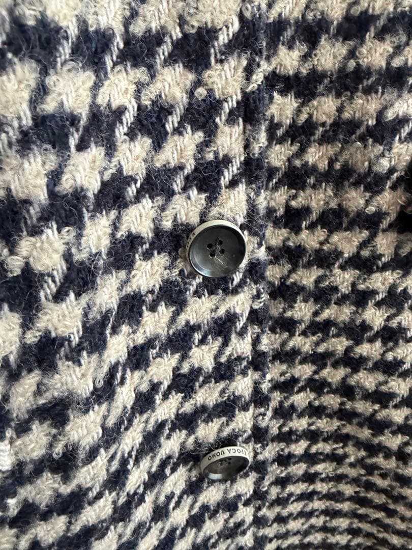 エポカ　チェスターコート クリーニング済　ネイビーとベージュのチェック