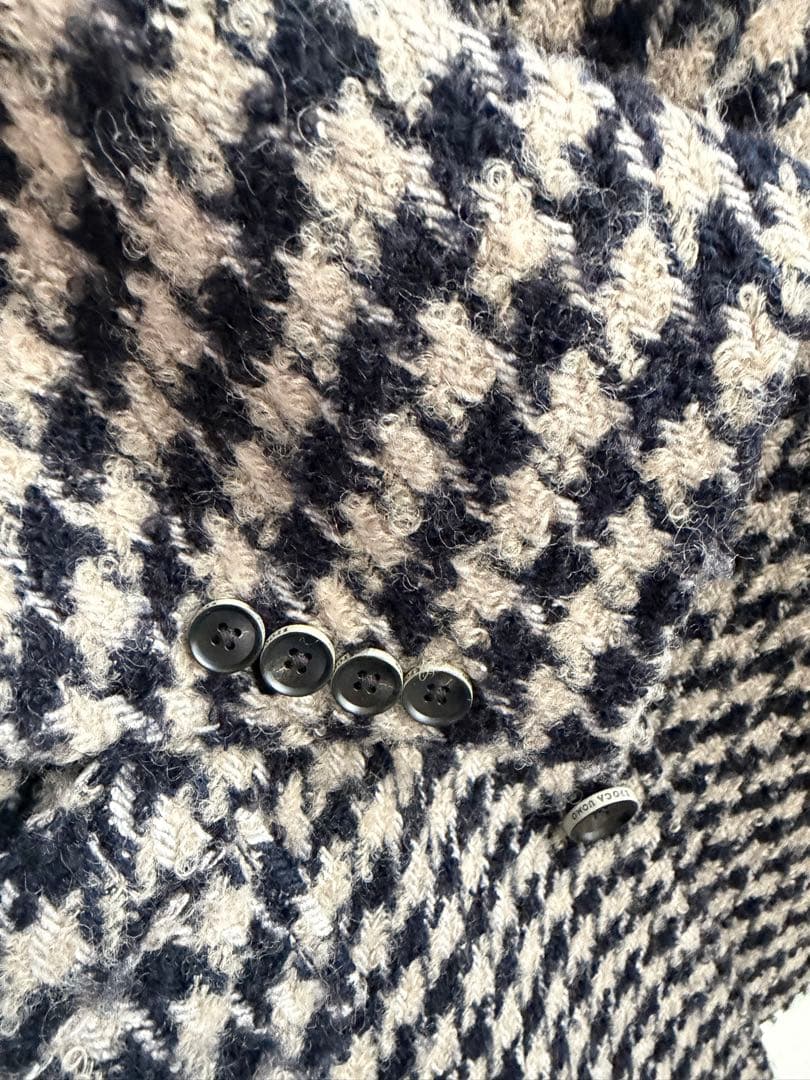 エポカ　チェスターコート クリーニング済　ネイビーとベージュのチェック