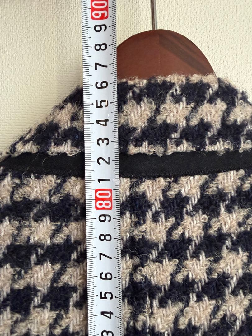 エポカ　チェスターコート クリーニング済　ネイビーとベージュのチェック