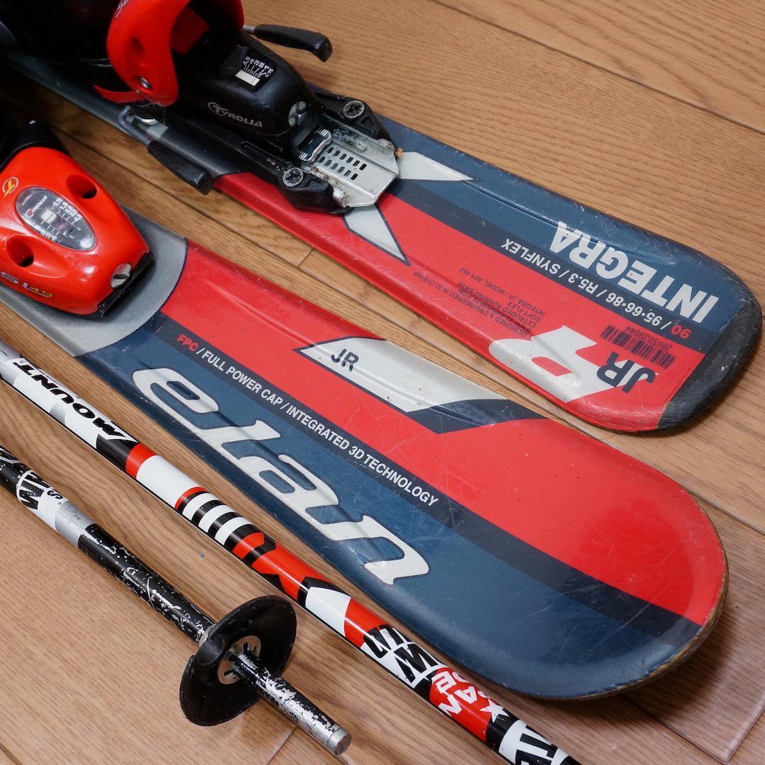 メンテ済 90cm 靴20cm ELAN スキーセット