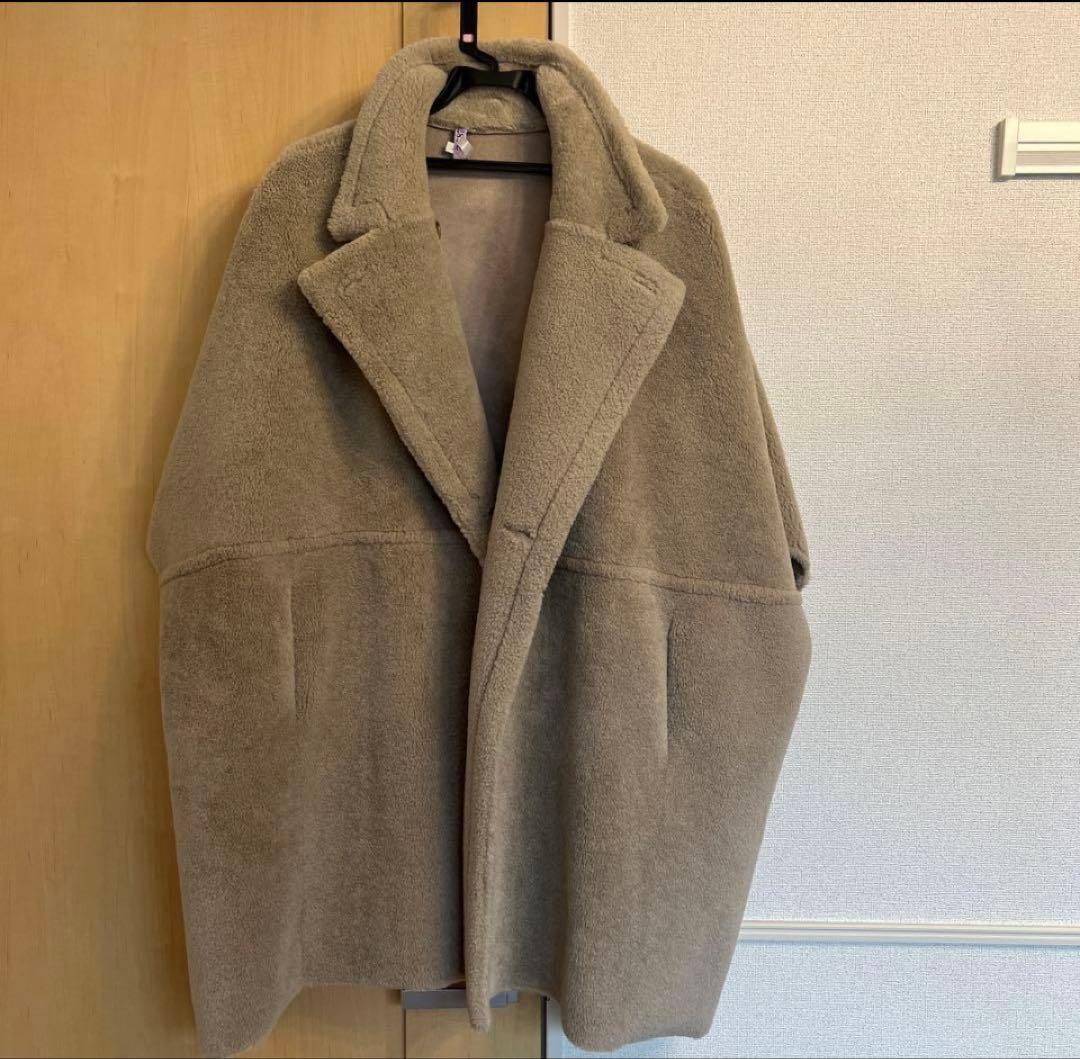 むぎ　AmeriVINTAGE リバーシブル ボアポンチョ ロングコート