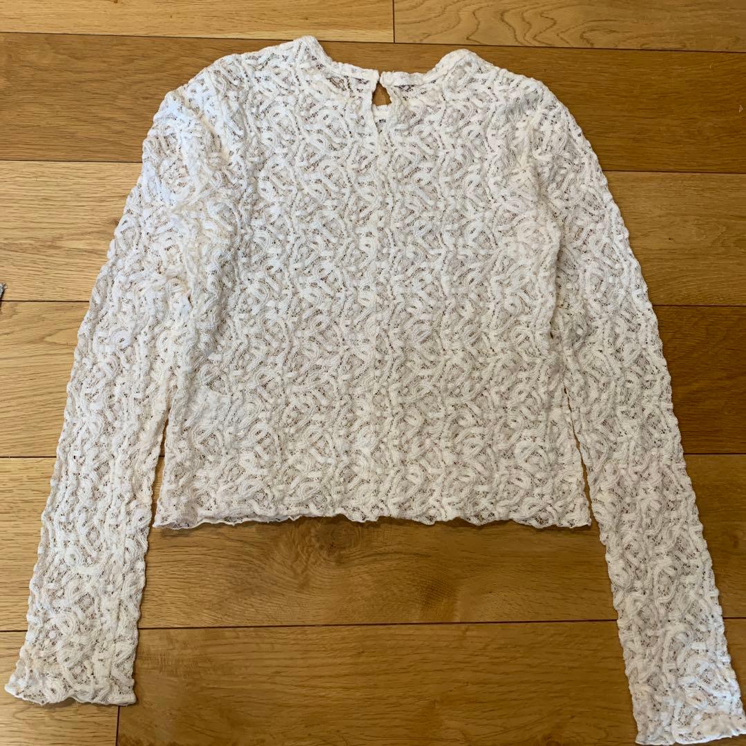 IENA ペイズリーストレッチレースプルオーバー　ナチュラル