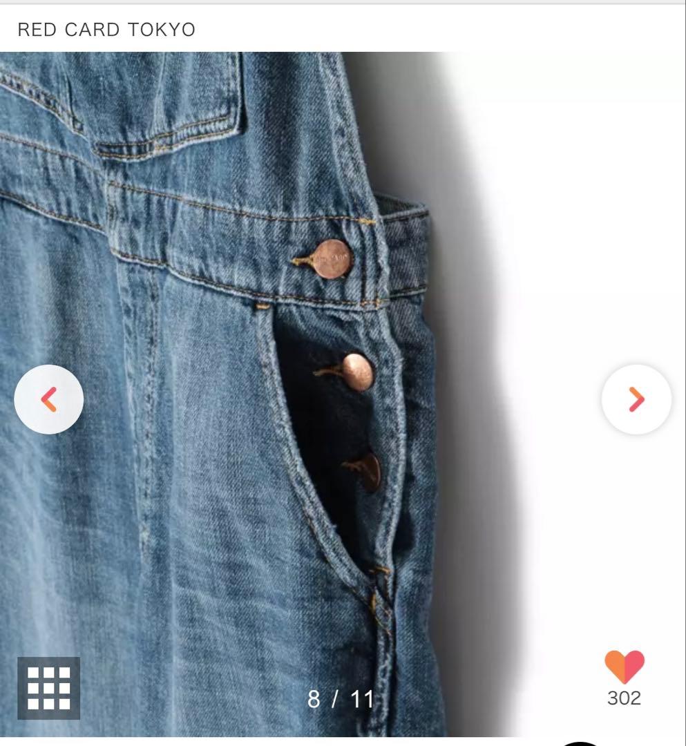 【新品】RED CARD ❤️ デニム オーバーオール サイズMです。