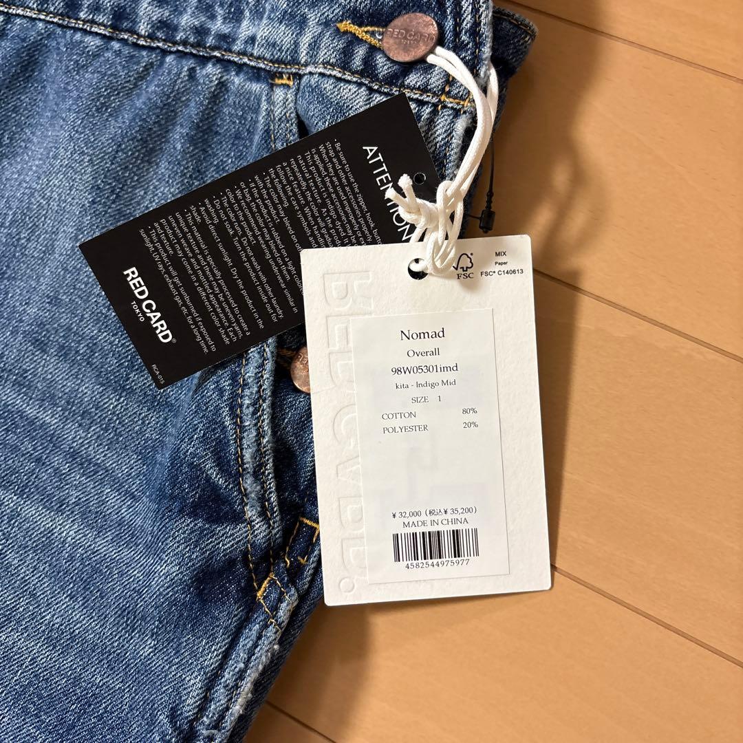 【新品】RED CARD ❤️ デニム オーバーオール サイズMです。