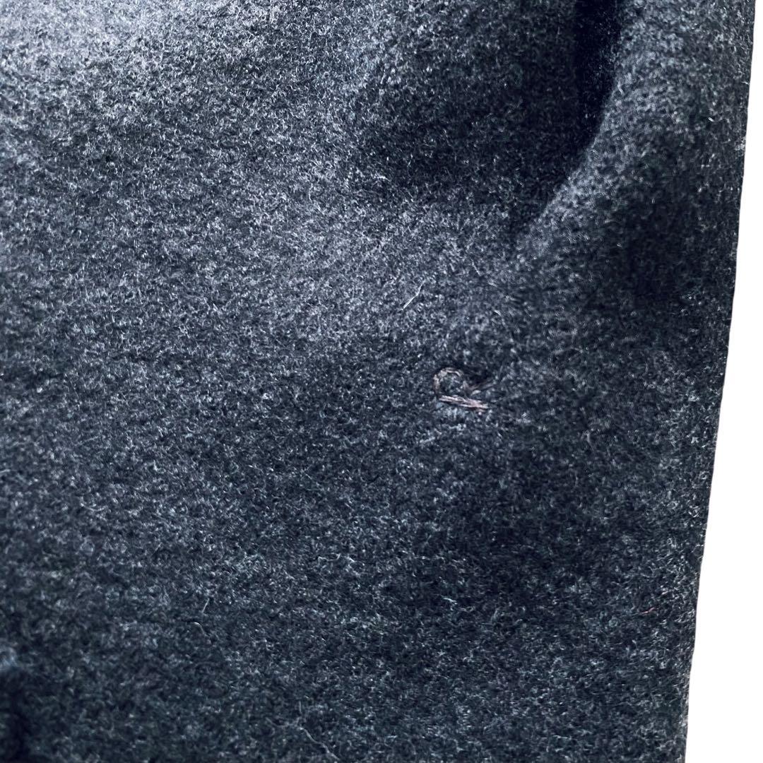 45rpm【美品】アルパカ混 ウール ステンカラーコート チャコールグレー L