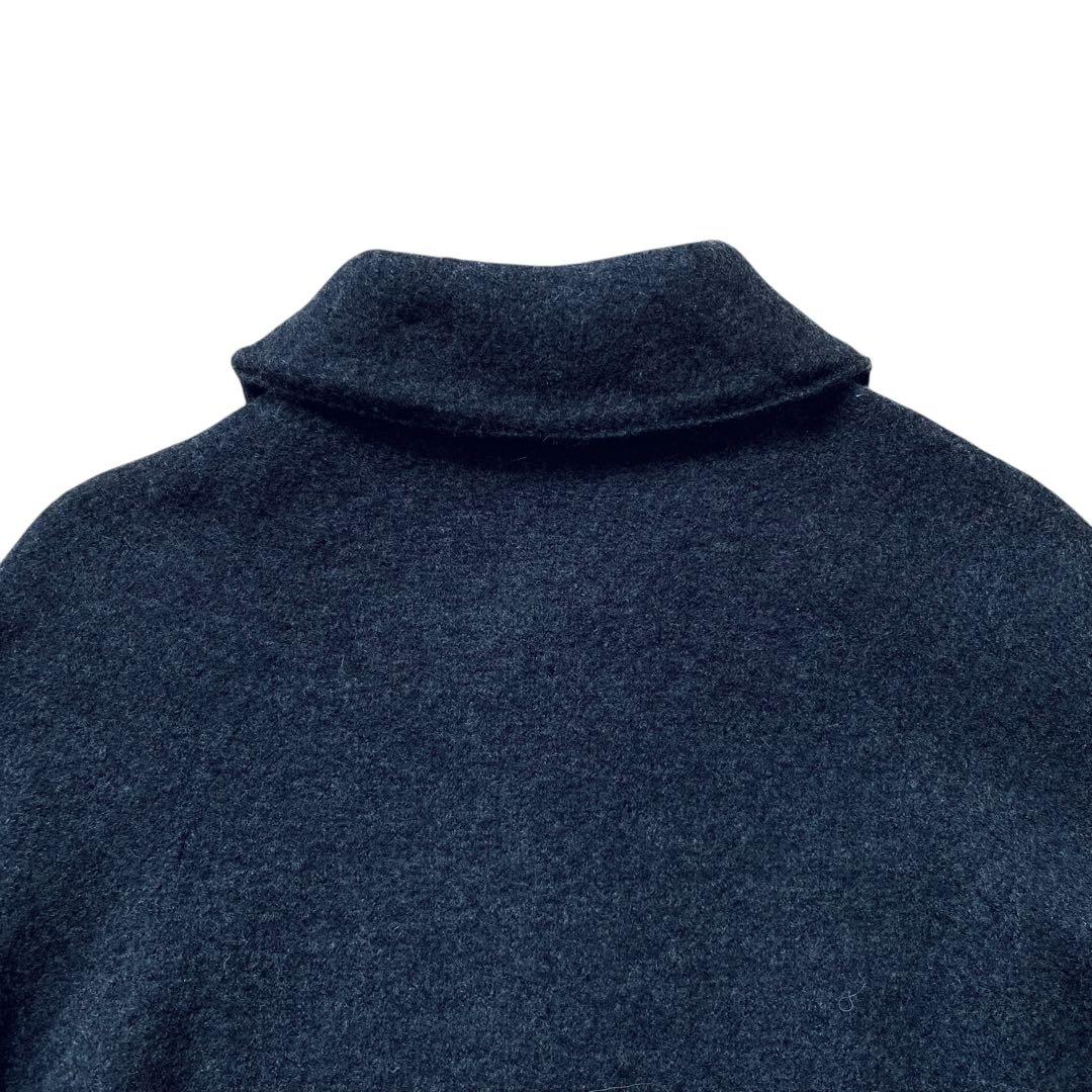 45rpm【美品】アルパカ混 ウール ステンカラーコート チャコールグレー L