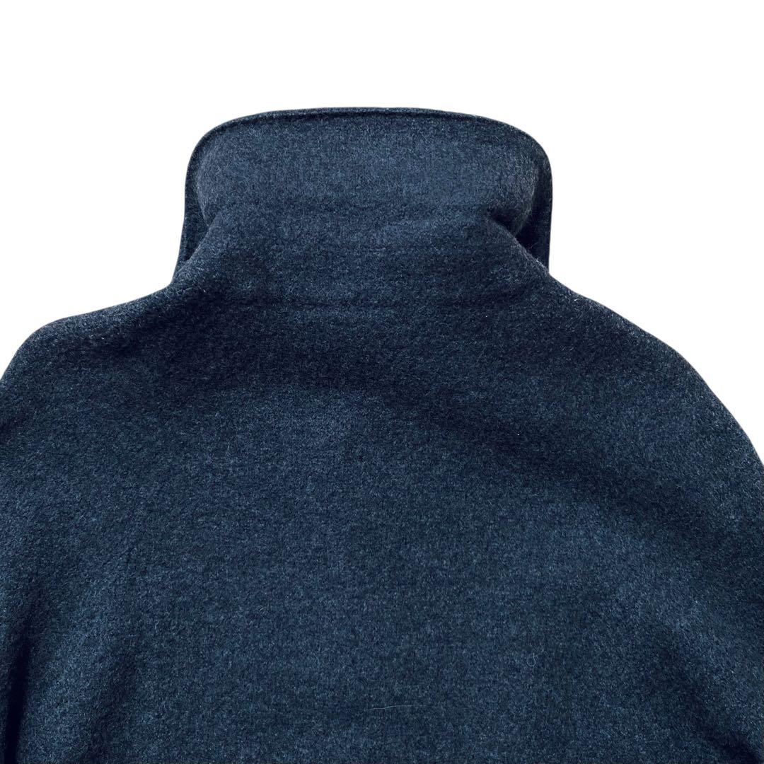 45rpm【美品】アルパカ混 ウール ステンカラーコート チャコールグレー L