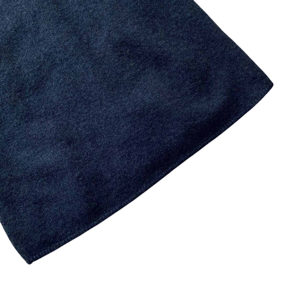 45rpm【美品】アルパカ混 ウール ステンカラーコート チャコールグレー L