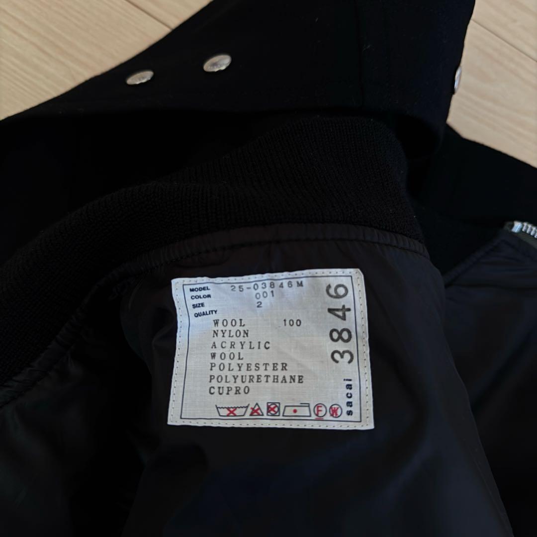 25aw sacai Wool Melton Blouson サイズ2