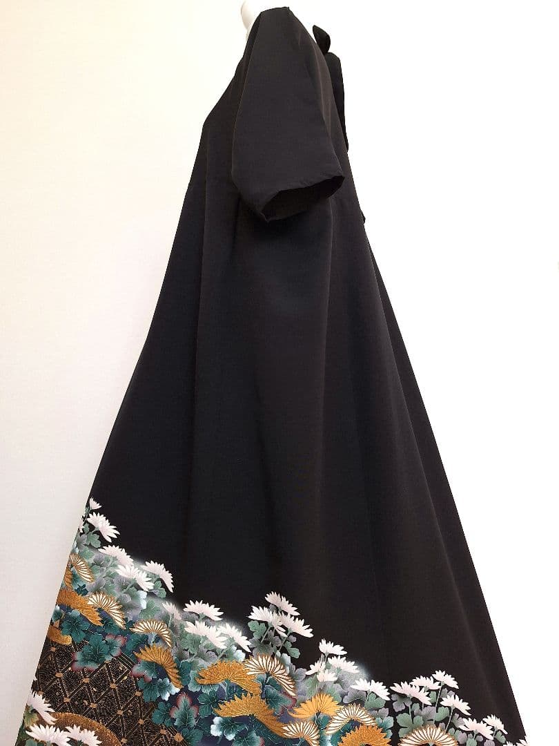 着物リメイクワンピース3698