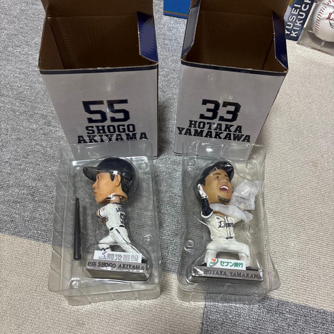 【新品未使用品】埼玉西武ライオンズ 秋山翔吾 & 山川穂高 ボブルヘッド セット