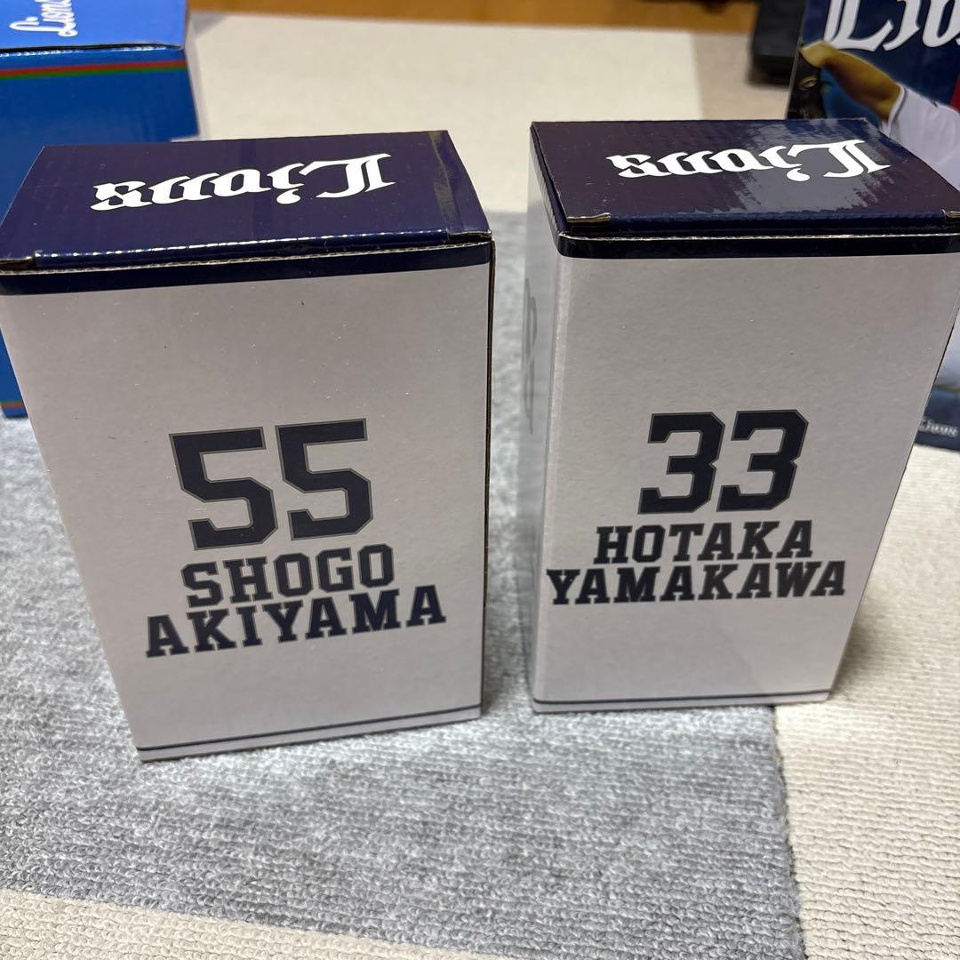 【新品未使用品】埼玉西武ライオンズ 秋山翔吾 & 山川穂高 ボブルヘッド セット