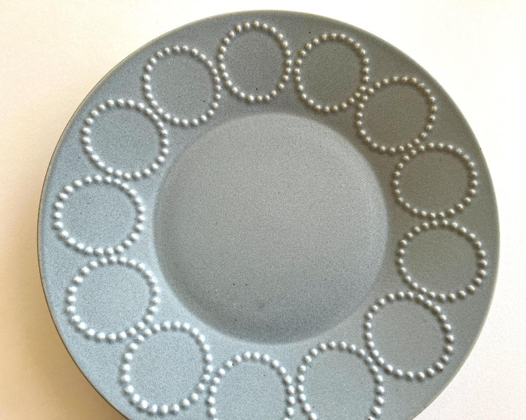 【大・小セット】ミナペルホネン 皿 タンバリン ライトブルー プレート