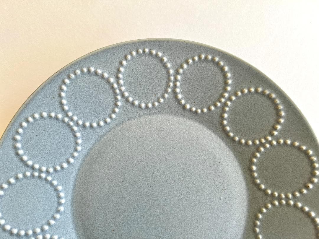 【大・小セット】ミナペルホネン 皿 タンバリン ライトブルー プレート