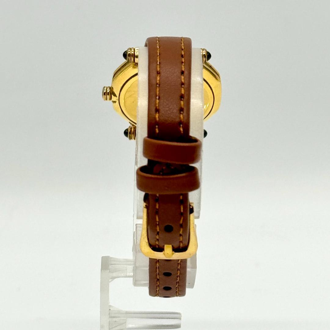 稼働品 Christian Dior ディオール 腕時計 デイト ゴールド文字盤