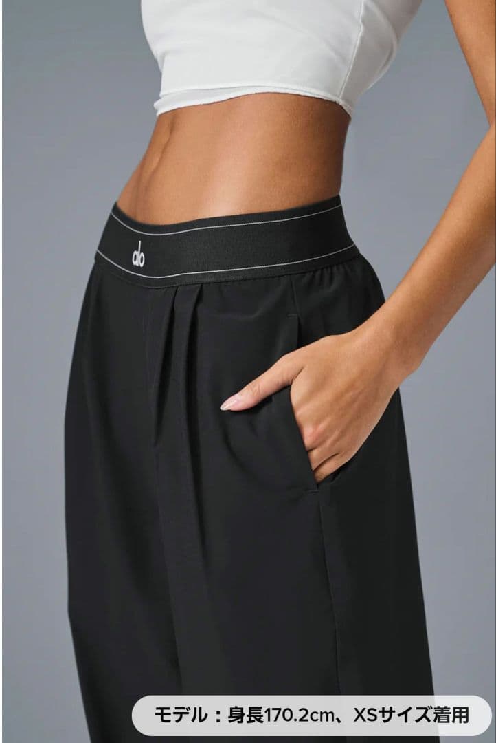 【新品未使用タグ付き】Alo Suit Up トラウザー(レギュラー)ブラック