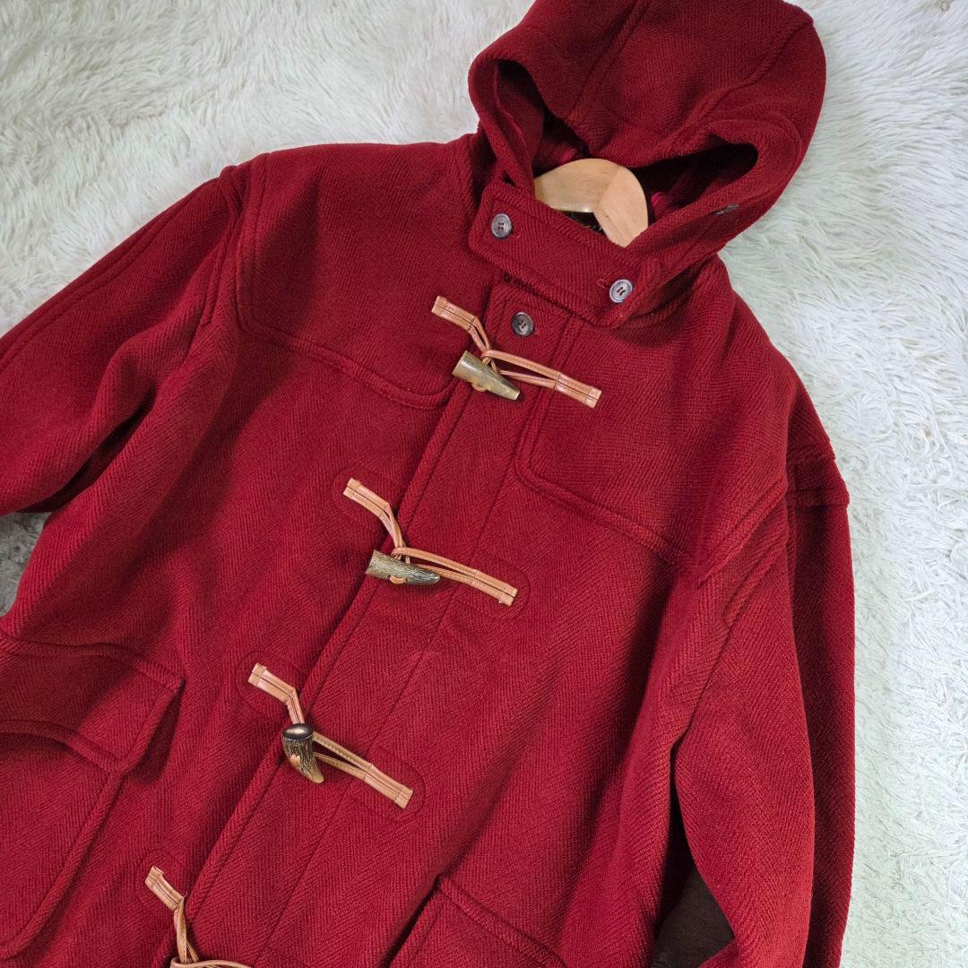 美品 ムーアブルック グランドバック 4L ヘリンボーン ダッフルコート 赤