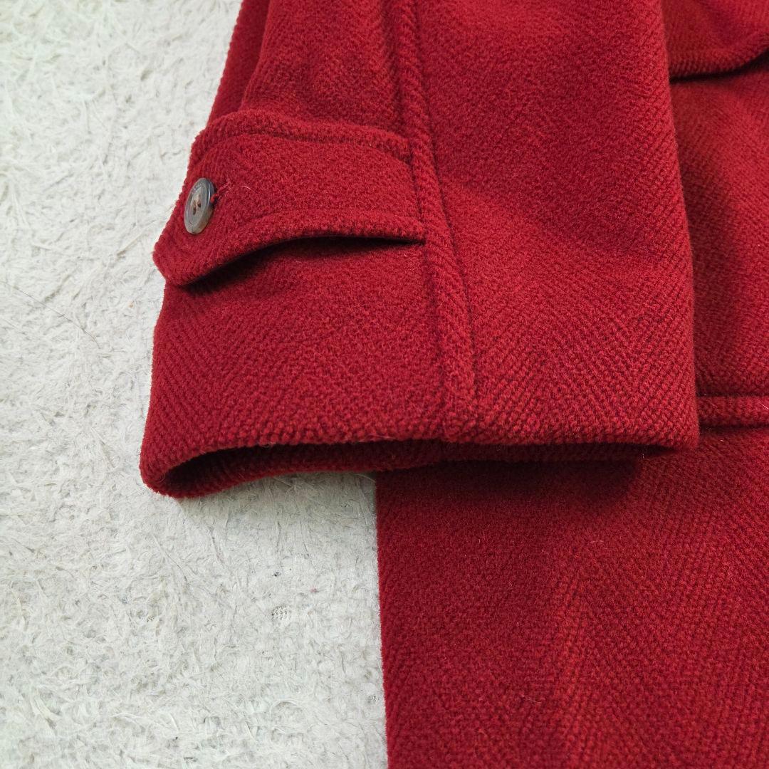 美品 ムーアブルック グランドバック 4L ヘリンボーン ダッフルコート 赤