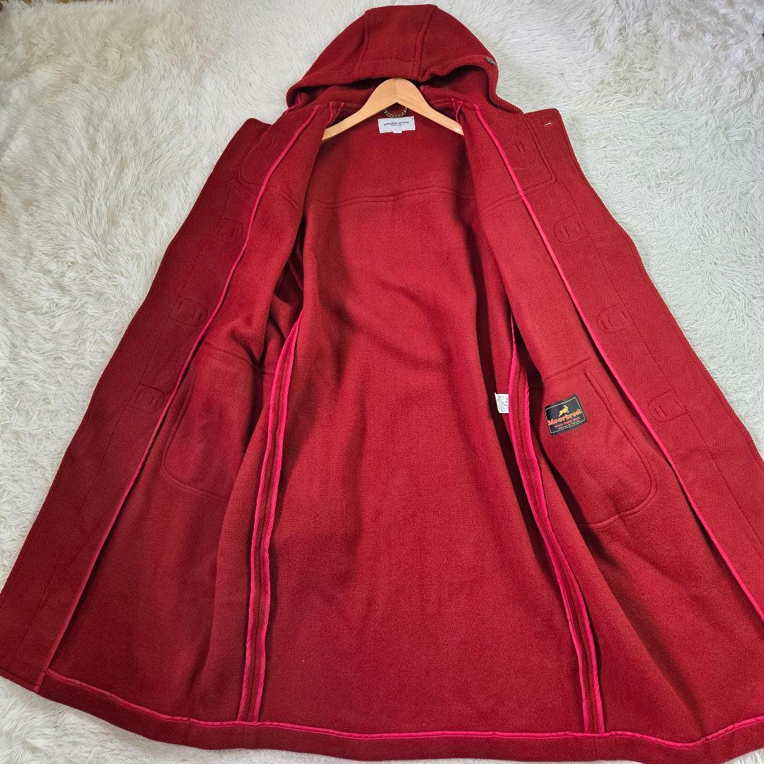 美品 ムーアブルック グランドバック 4L ヘリンボーン ダッフルコート 赤