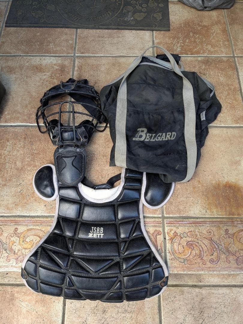 ZETT JSBB サイズ キャッチャー防具一式 軟式野球 道具バック