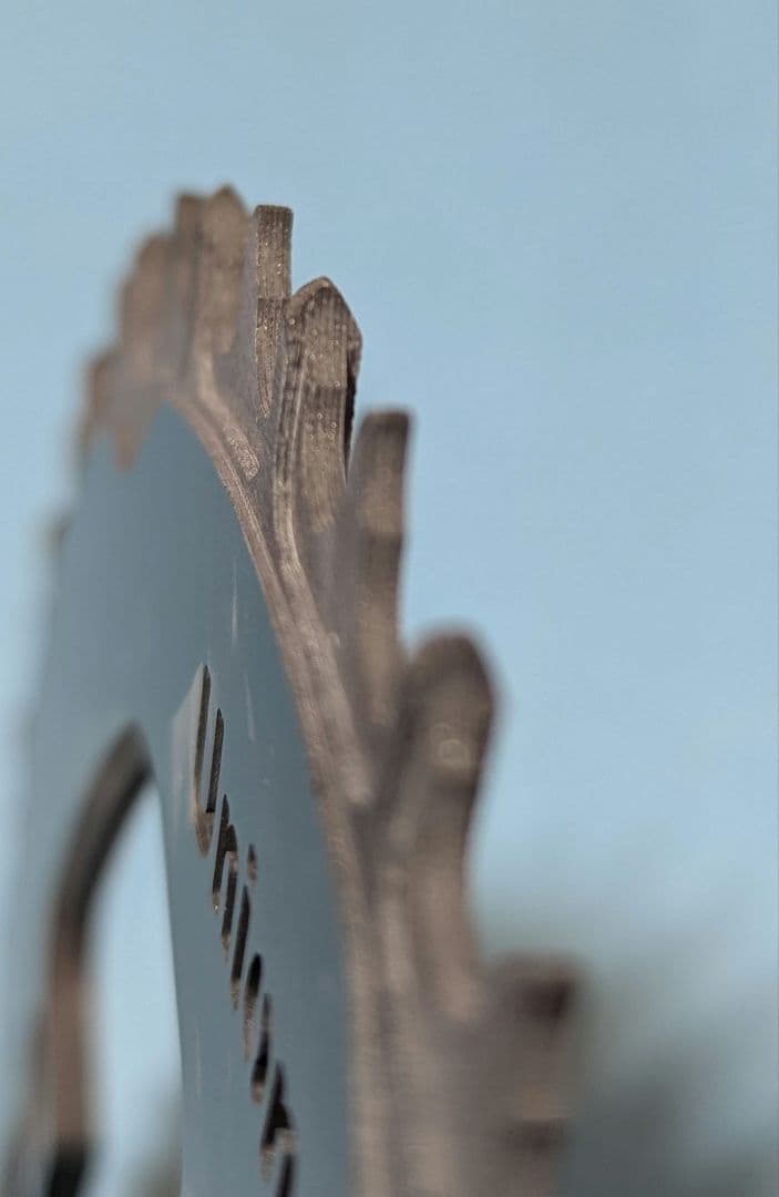 union jack カーボンチェーンリング　結晶模様 52T pcd130