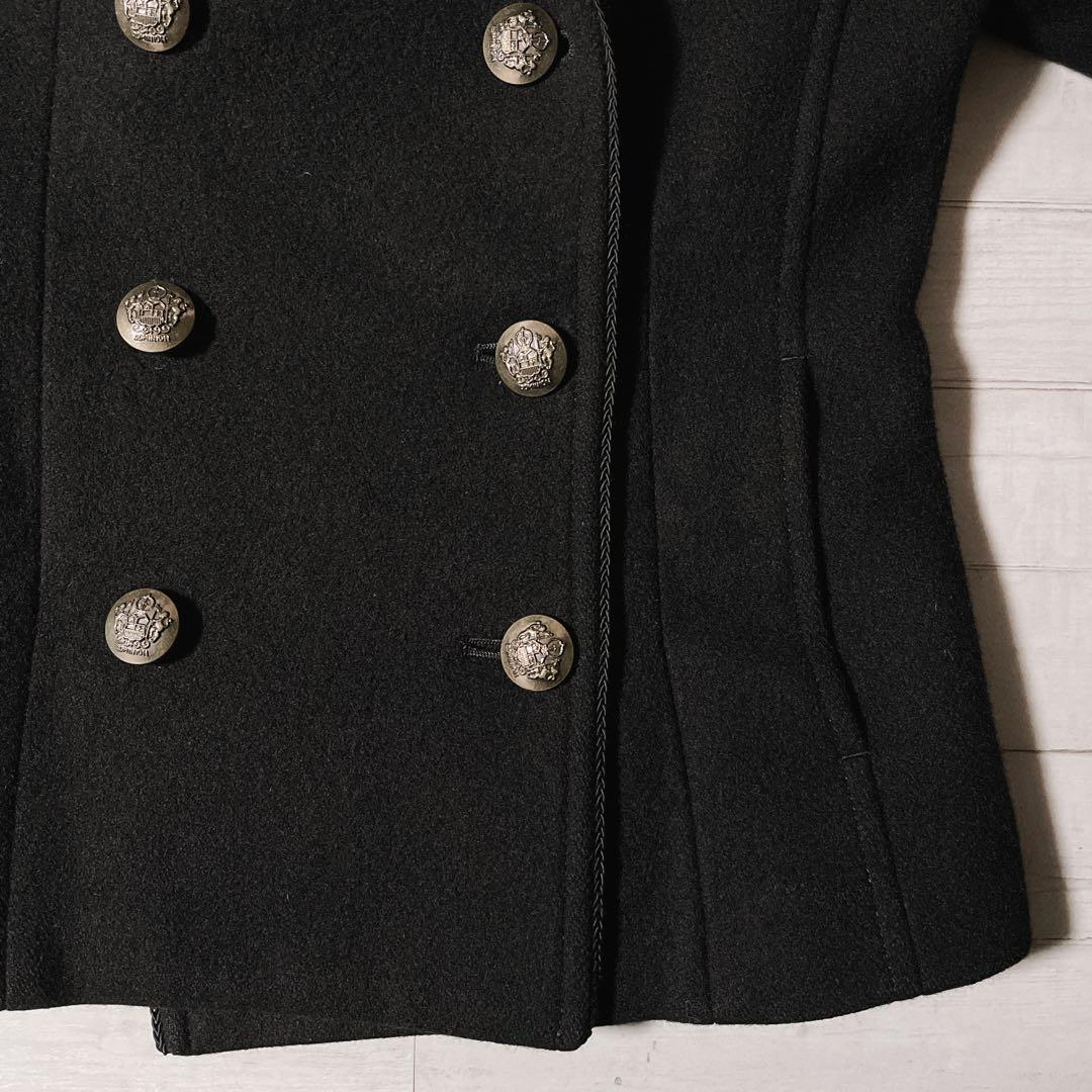 ピーコート ウール ジャケット 黒 平成ギャル y2k ダーク パンク nana