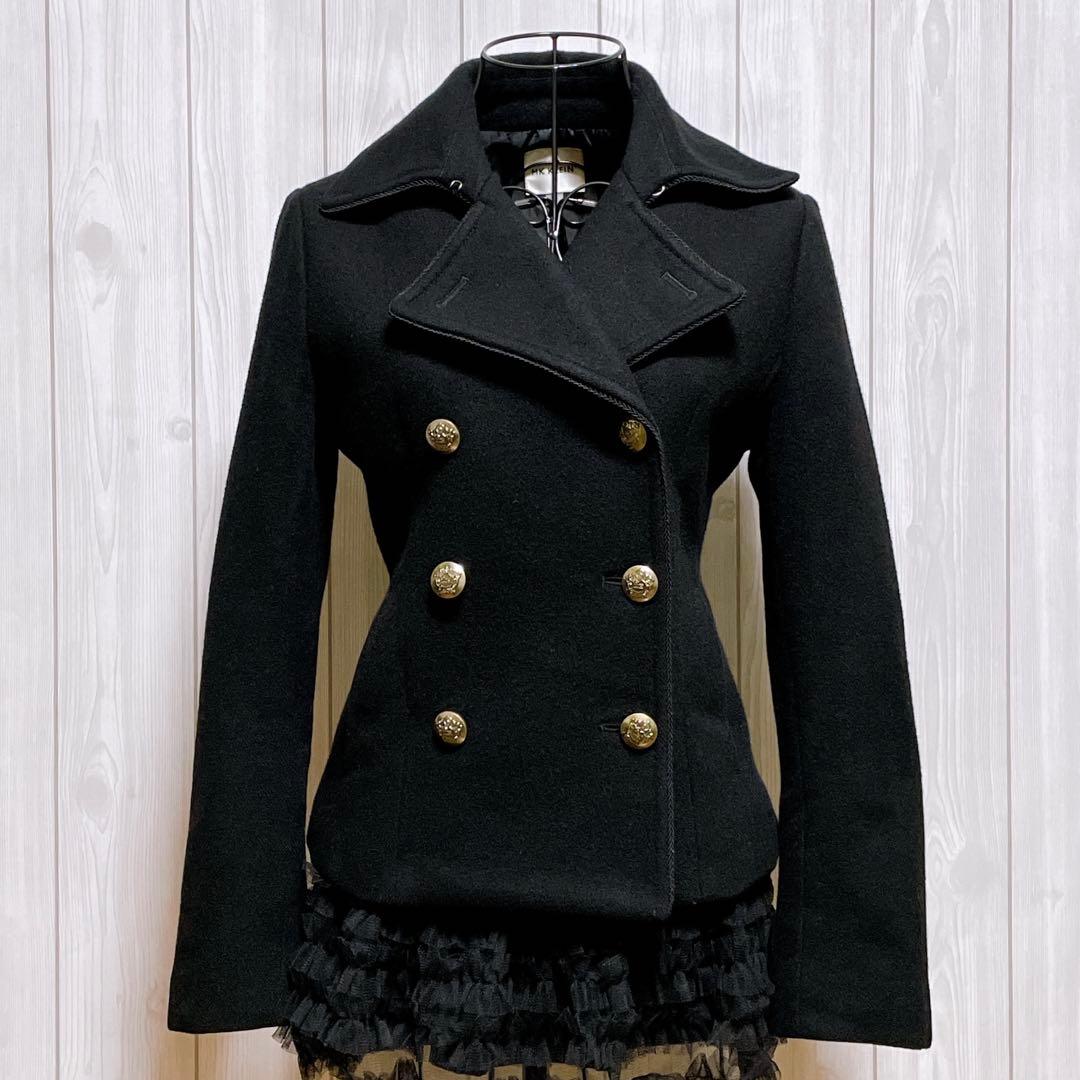 ピーコート ウール ジャケット 黒 平成ギャル y2k ダーク パンク nana