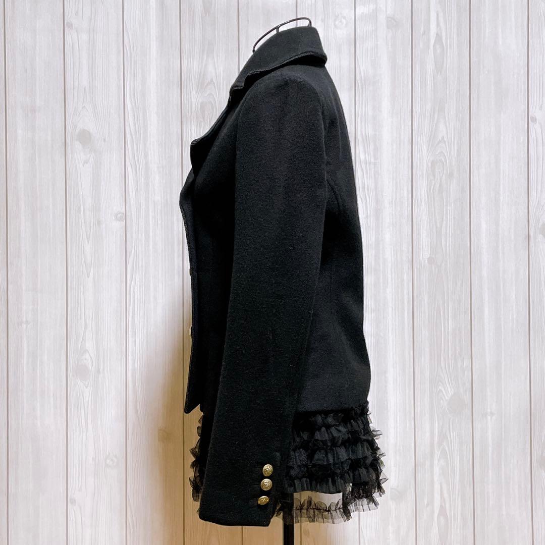 ピーコート ウール ジャケット 黒 平成ギャル y2k ダーク パンク nana