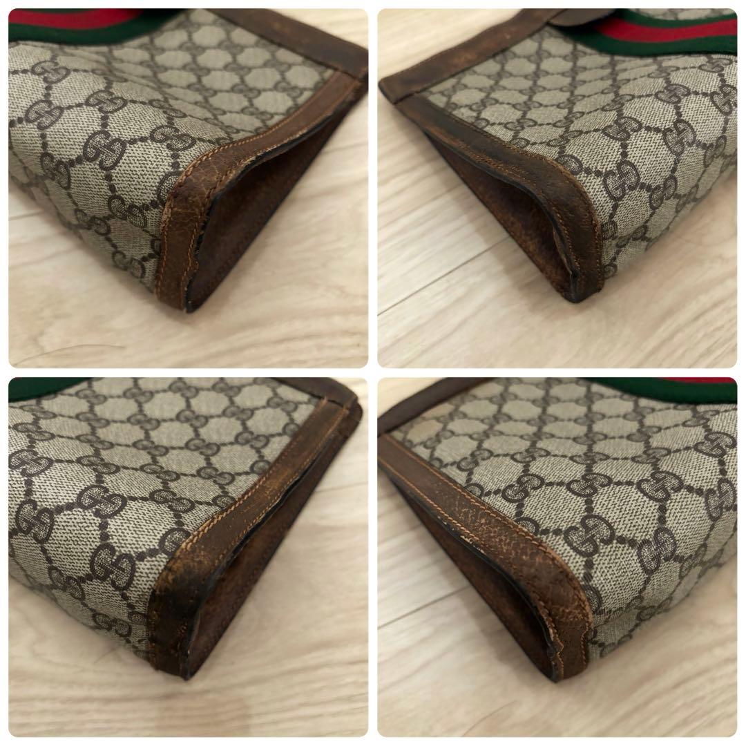 【本物】グッチ クラッチバッグ シェリーライン GGスプリーム PVCレザー