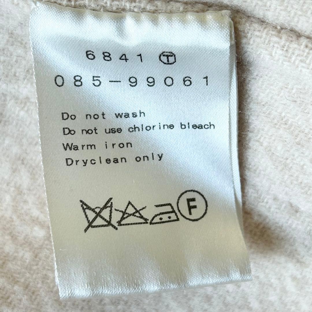 3048y ドレステリア 襟付きロングリバーコート S アイボリー