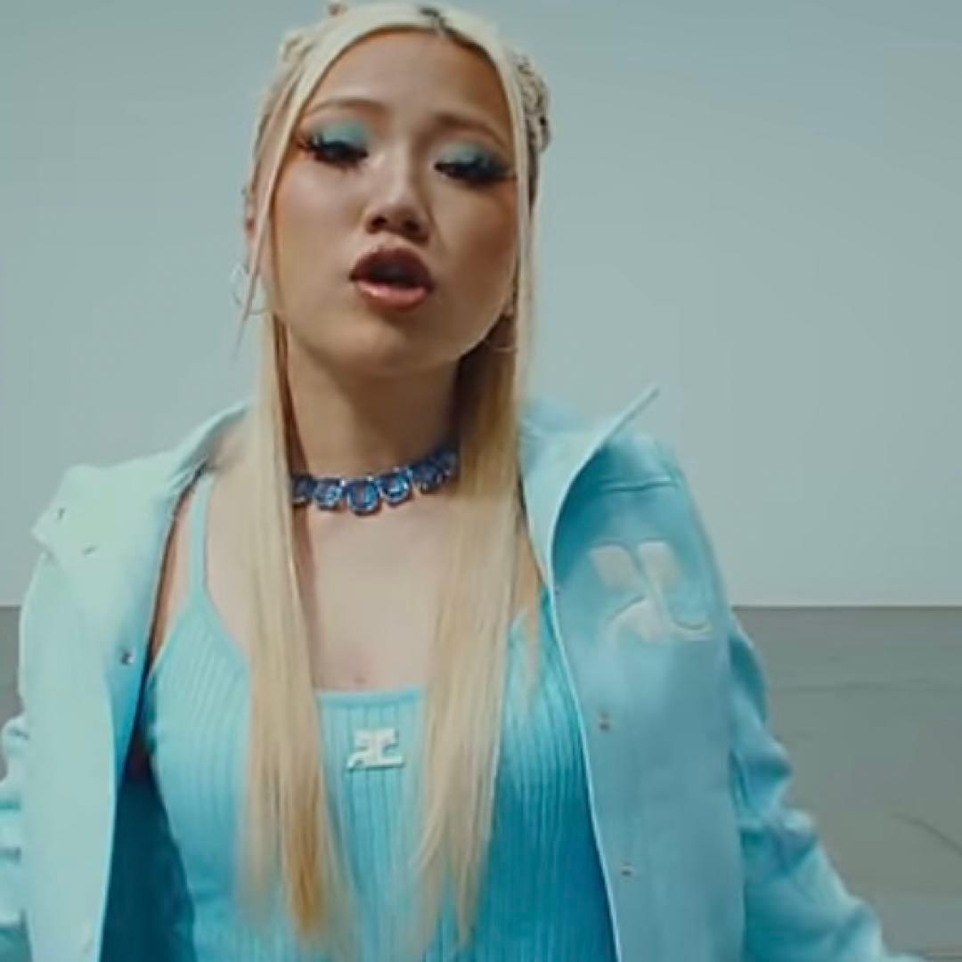 ヴィンテージ Courreges ブルーステッチ コットンポロシャツ