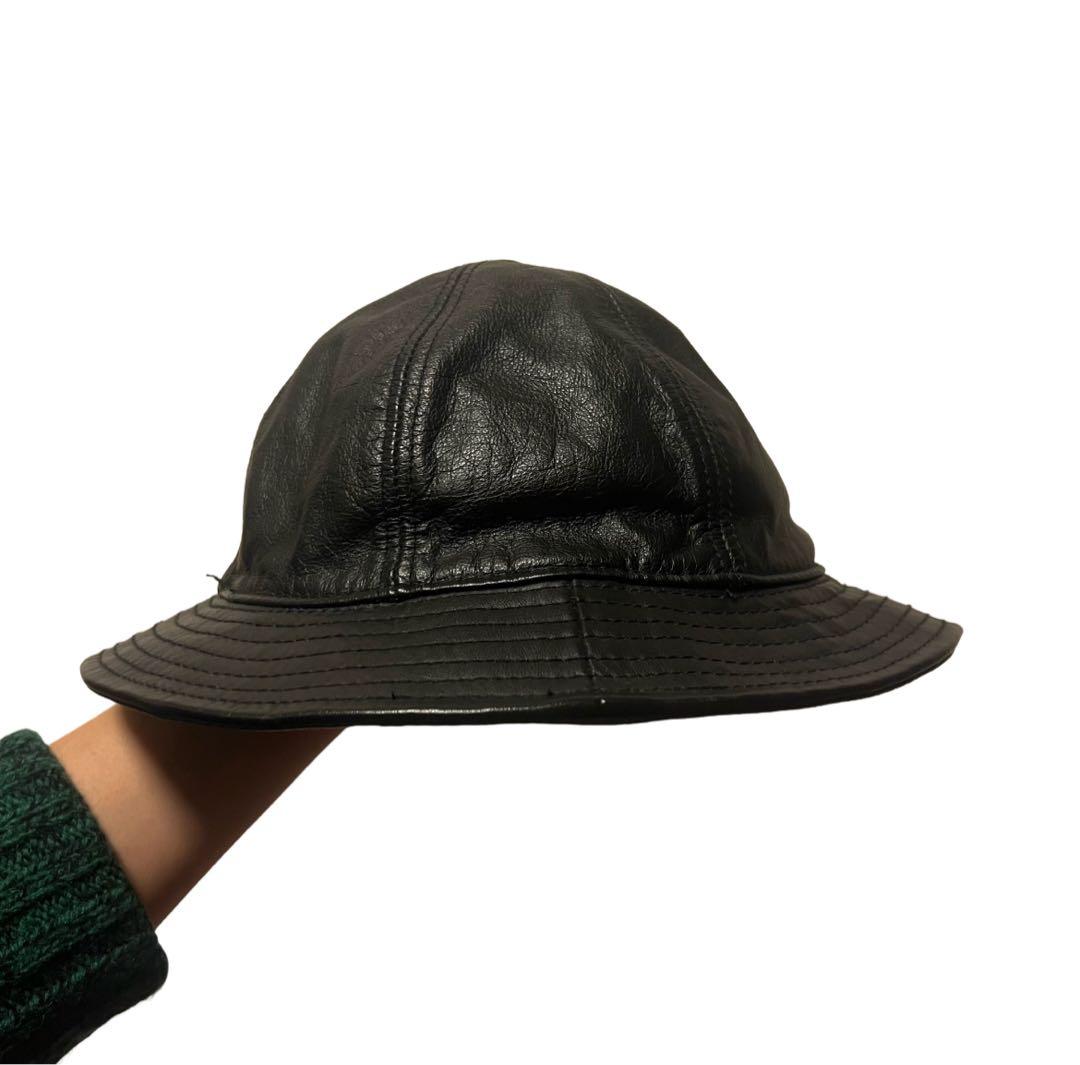 USA製 NEW YORK HAT leather bucket hat