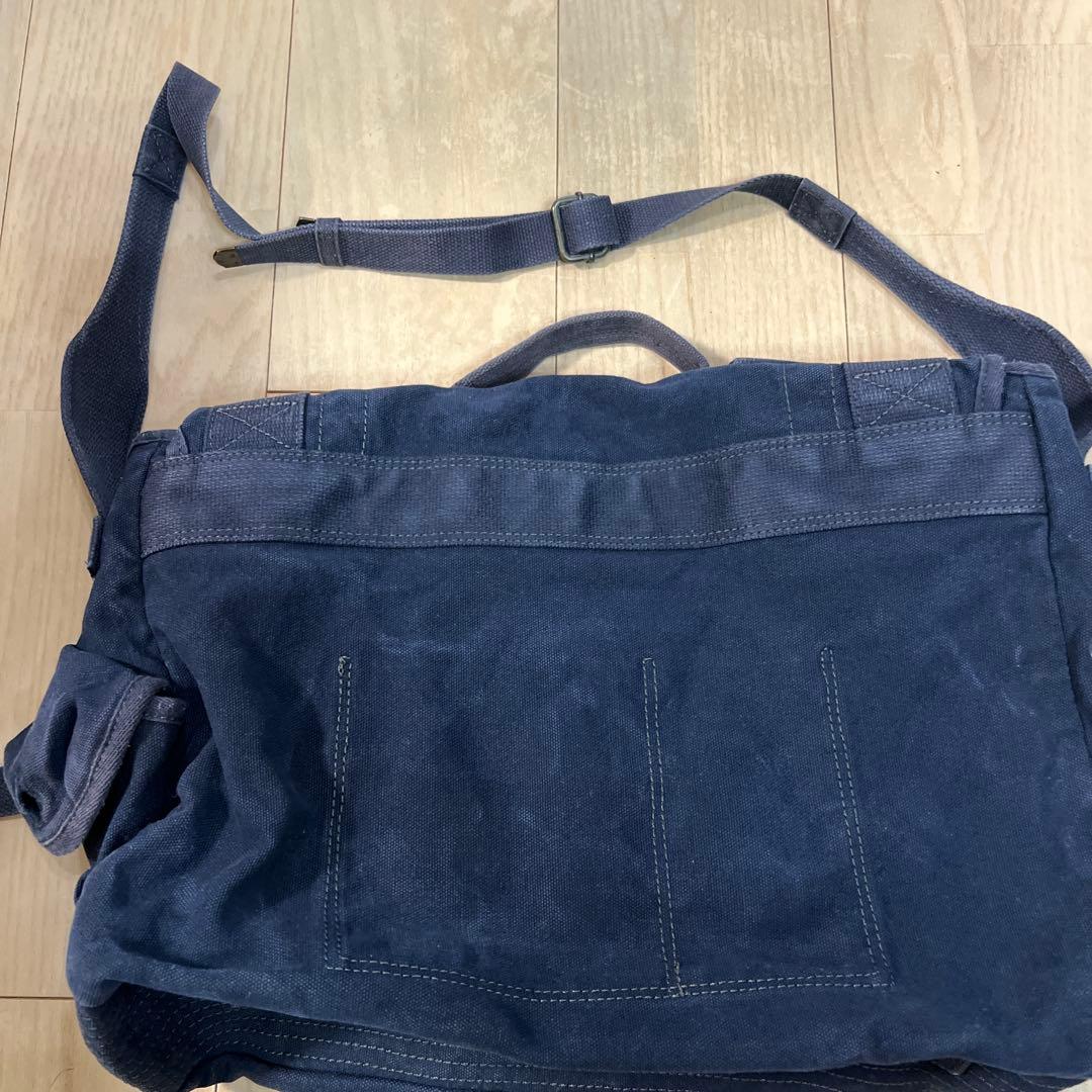 ラルフローレン　ミリタリーネイビー キャンバスショルダーバッグ