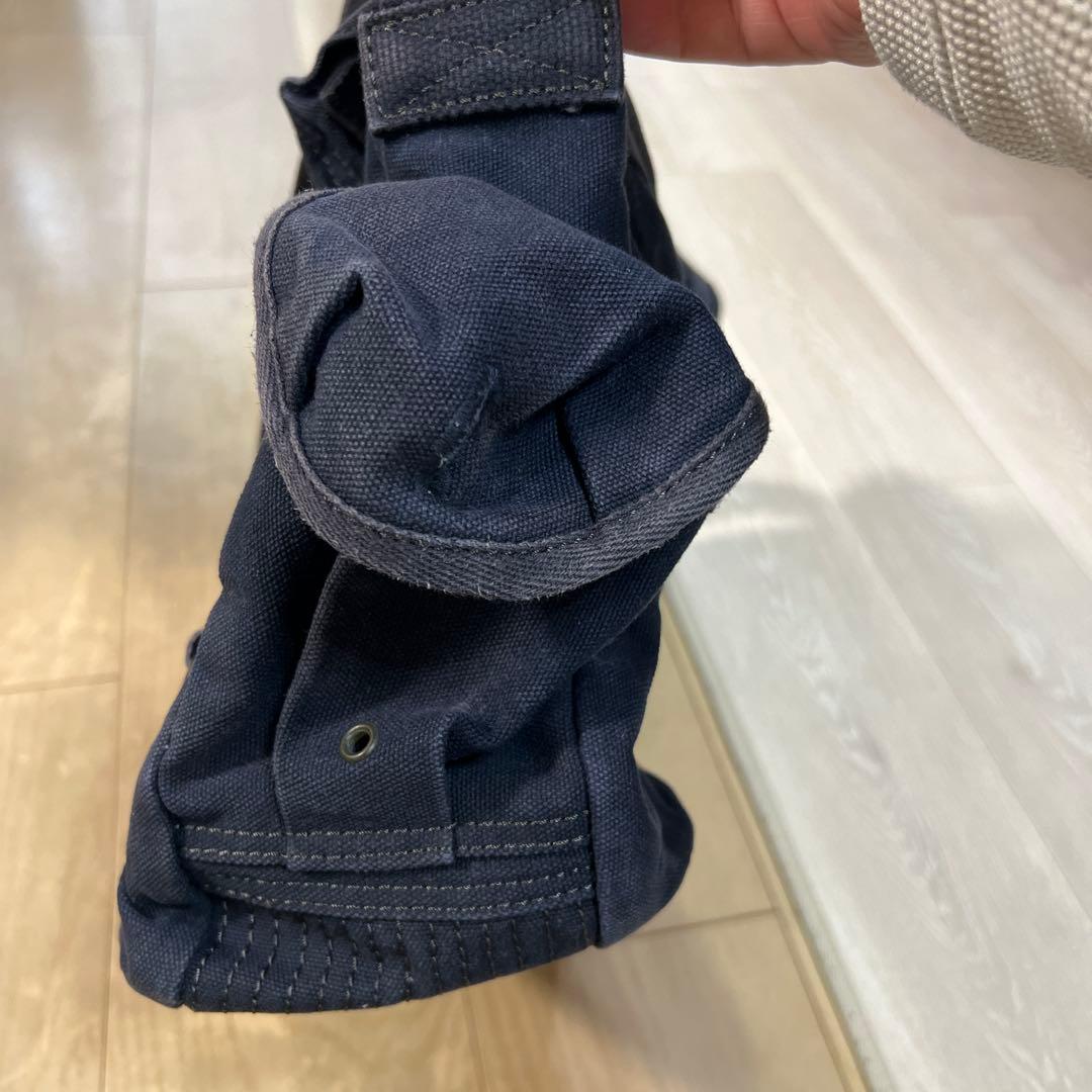 ラルフローレン　ミリタリーネイビー キャンバスショルダーバッグ