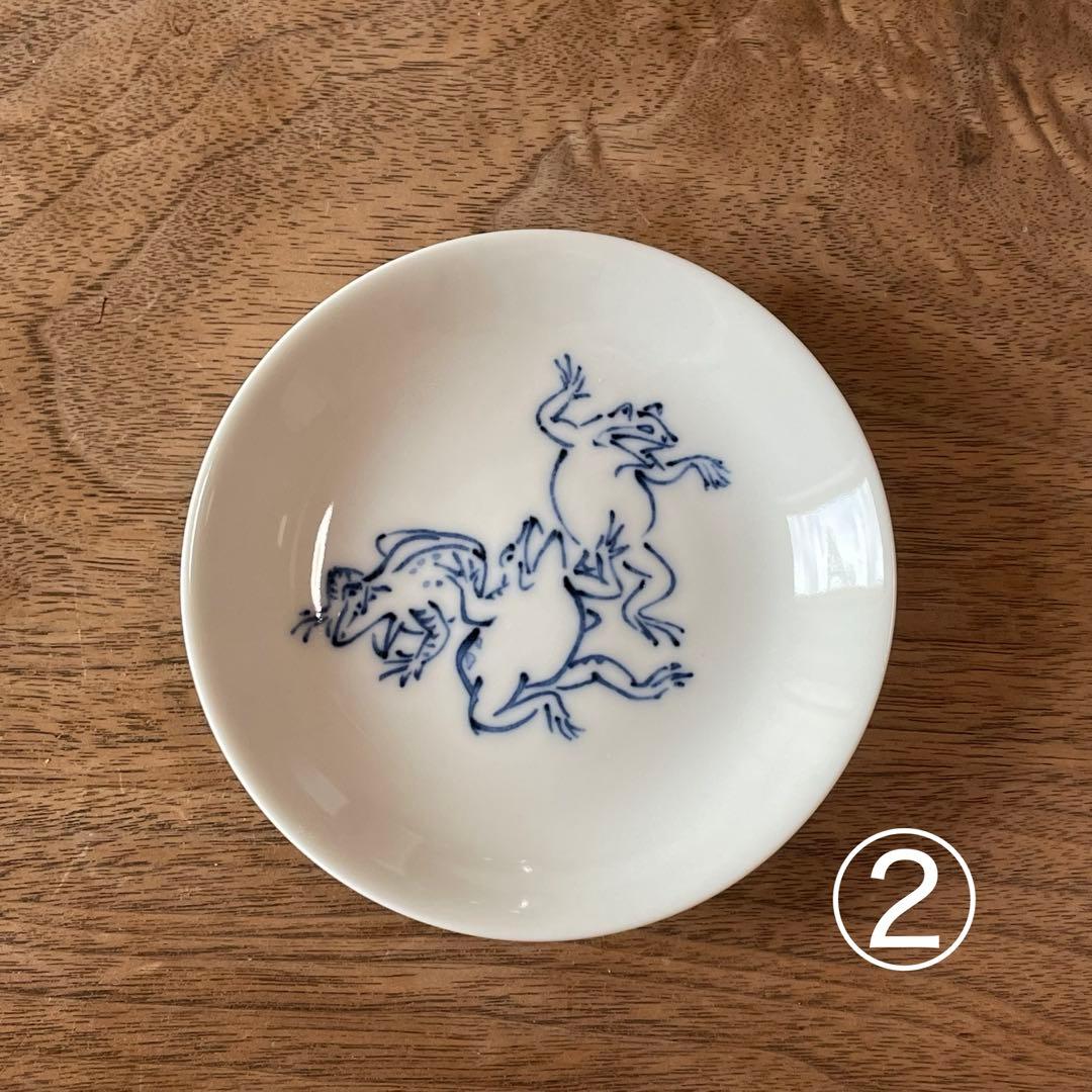 ききちゃん様 染付 鳥獣戯画 ごはん茶碗5つ＋豆皿５枚