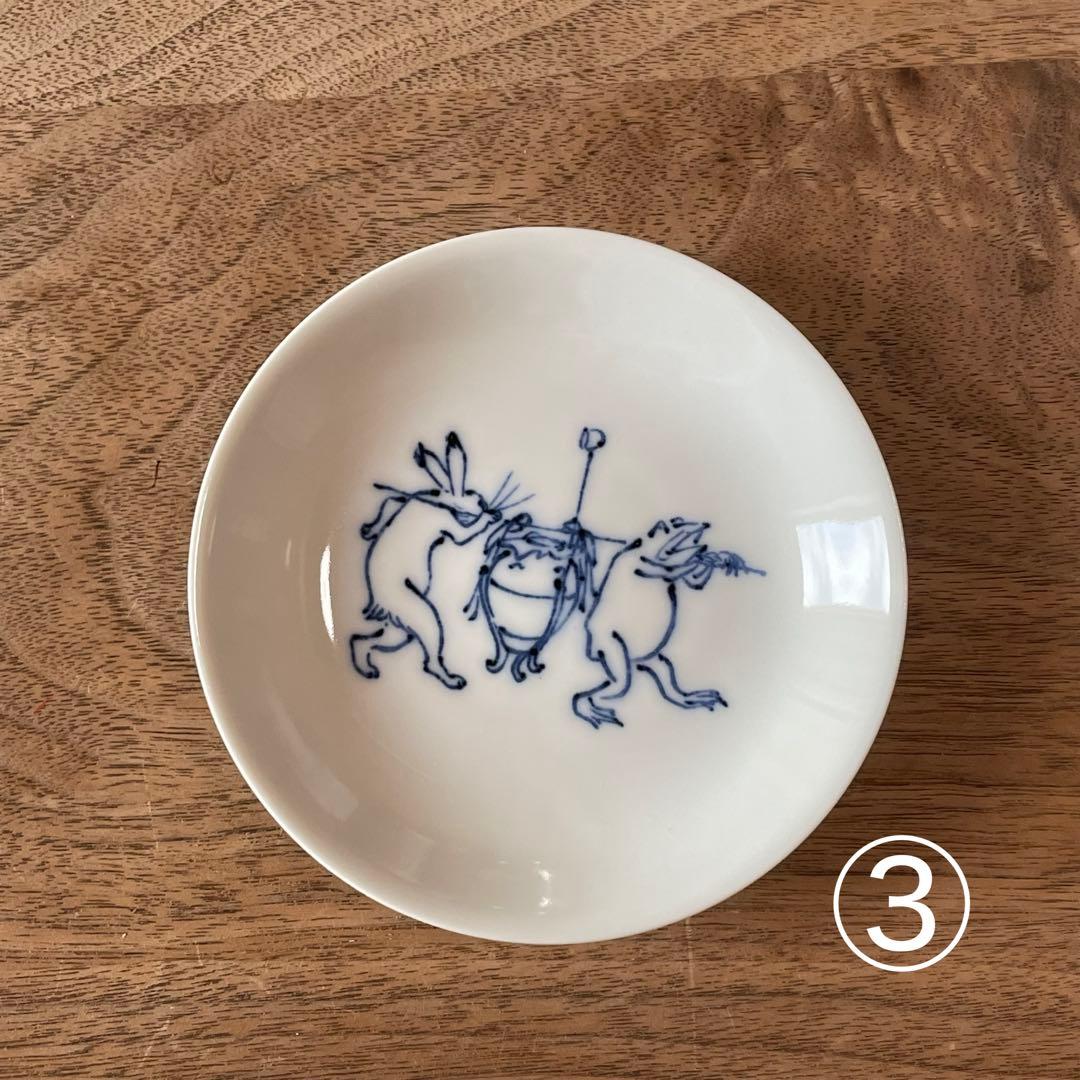 ききちゃん様 染付 鳥獣戯画 ごはん茶碗5つ＋豆皿５枚