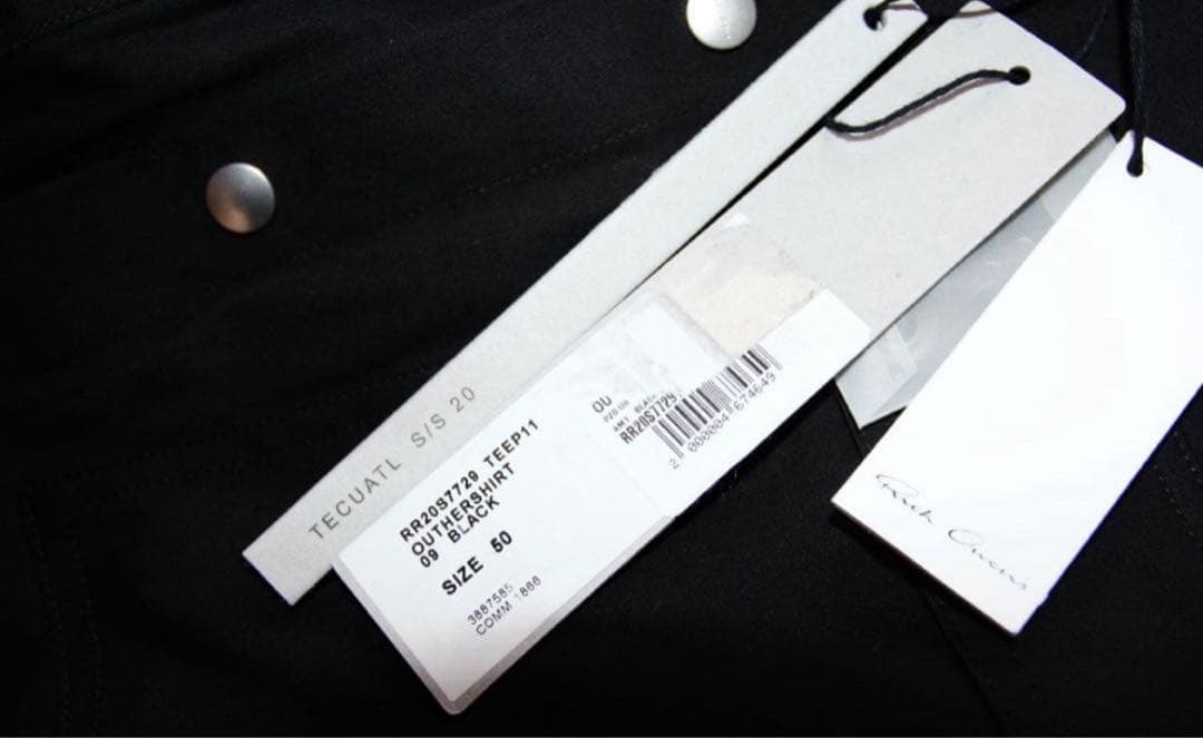 Rick Owens 20SS バックプリント アウターシャツ 50 美品正規品