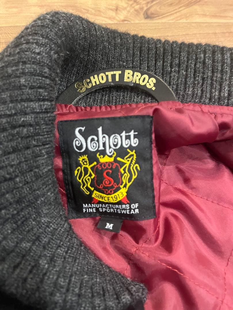 美品！ショット SCHOOT BROS スタジャン ブルゾン ブラック Mサイズ