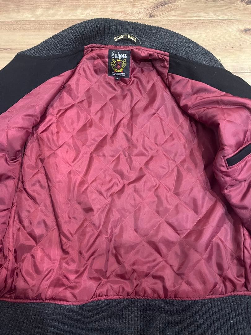 美品！ショット SCHOOT BROS スタジャン ブルゾン ブラック Mサイズ