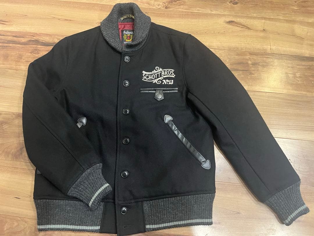 美品！ショット SCHOOT BROS スタジャン ブルゾン ブラック Mサイズ